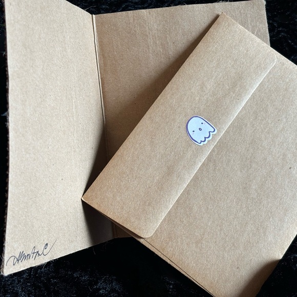 🐦‍⬛🎃Hand painted crow on branch greetings card. - Picture 3 of 4